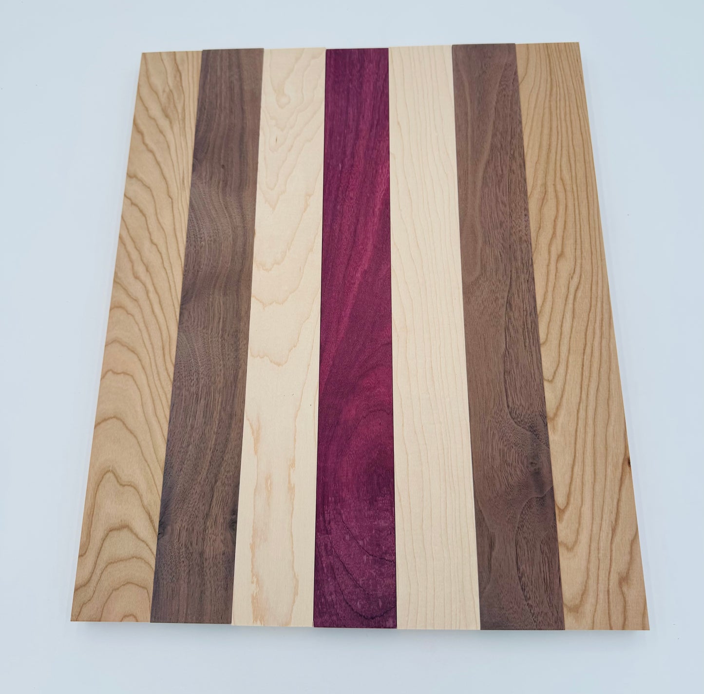 Exotic DIY Cutting Board Kit 2 Black Walnut 1 Purpleheart 2 Cherry 2 Maple