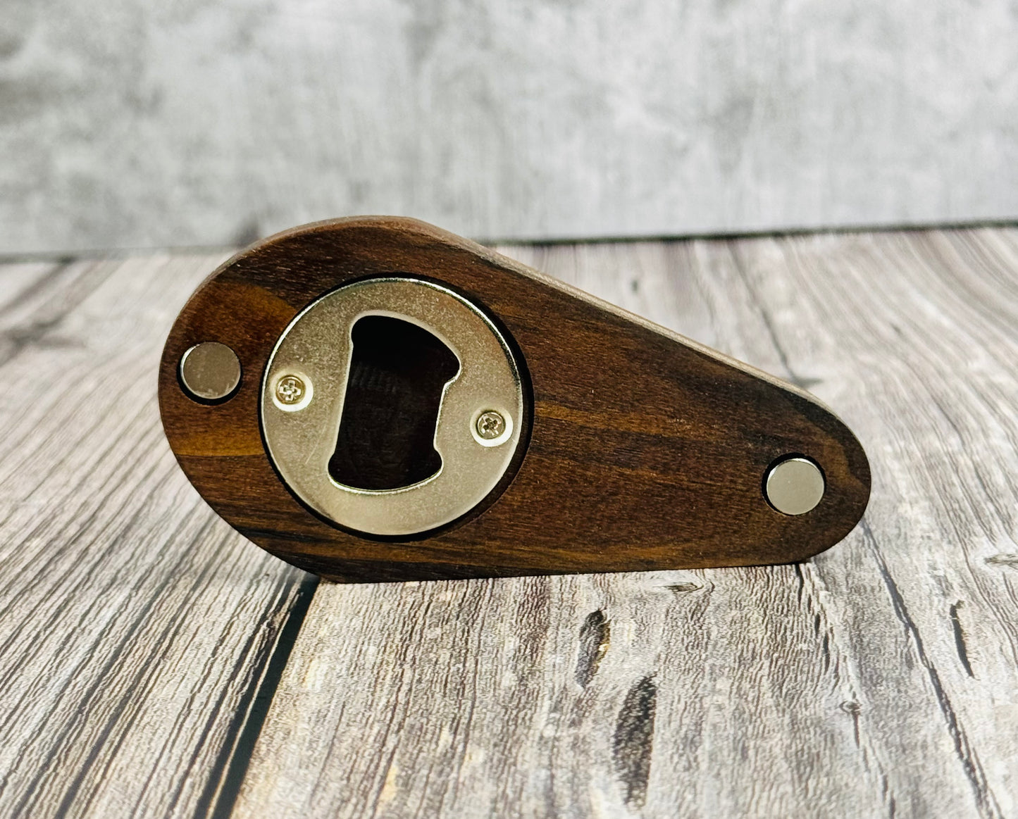 Handcrafted Personalized Walnut Wood Bottle Opener or with Quotes made in U.S.A