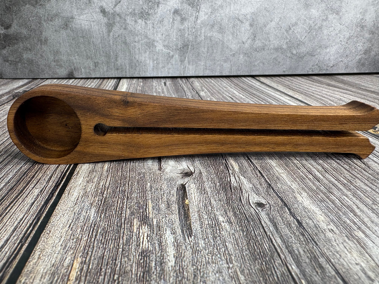 Solid Walnut Wood Laser Engraved Coffee Clip & Scoop - But First.. Coffee