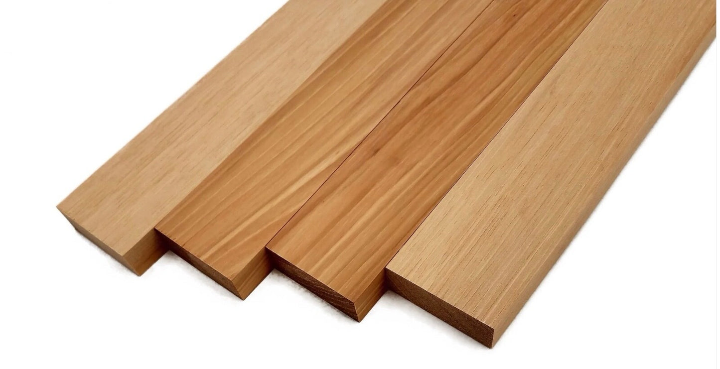 Cherry, Walnut, Oak, Purple Heart, Paduak, Maple and Hickory Wood S4S 3/4" x 6" x 24"
