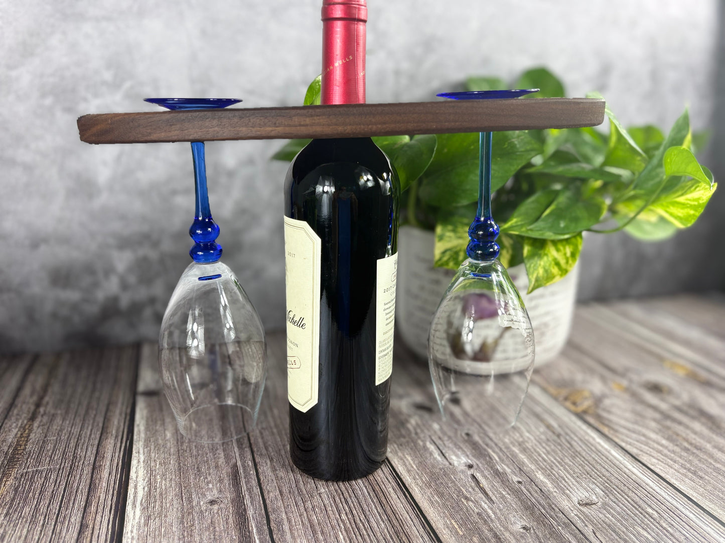 Black Walnut Wine Caddy Wine Holder Wine Rack Wine Gifts Wine Caddy Made in USA
