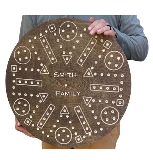 Personalized Wahoo Marble Game 18" Wood 6 player