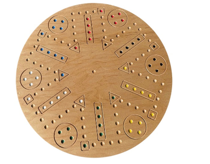 Personalized Wahoo Marble Game 18" Wood 6 player
